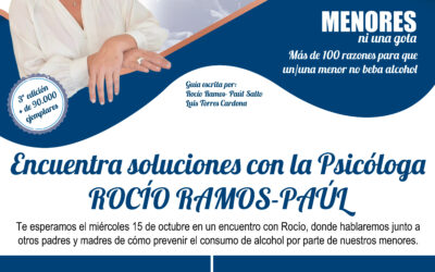 Participa en el encuentro «Menores ni una gota» impartido por Rocío Ramos-Paúl (Supernanny)